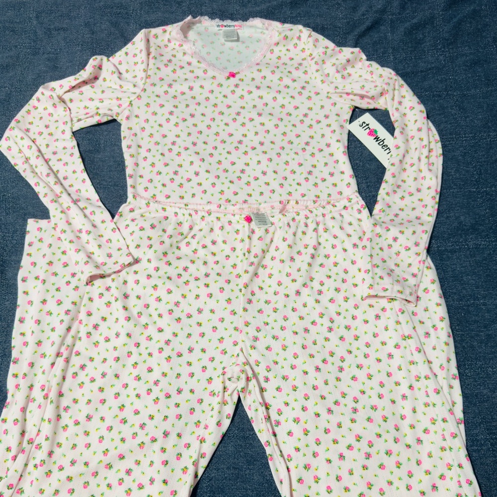 Pink Floral Pajama Set